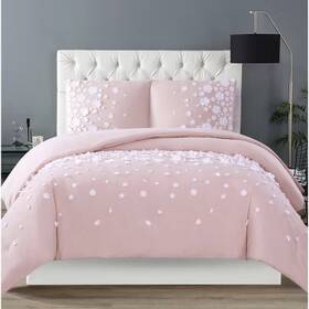 77525799 Christian Siriano Confetti Flowers Twin Extra Long Comforter Set Blush Pink