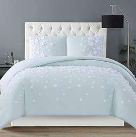 Christian Siriano 783048086969 Comforter Set Full/queen Confetti Flowers Mint