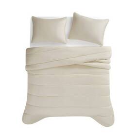 92868211 Christian Siriano Comforter Set Sateen Ny Luxury 300tc Khaki Twin/twinxl