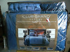 Club Grand Luxury Queen Comforter 11 Piece Blue Bedding Ensemble W Decorative Pillows 735732980343