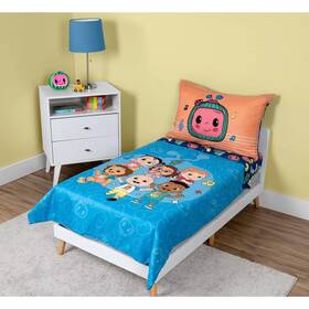 90970039 Cocomelon Kidsft 4 Pc Toddler Bed Set