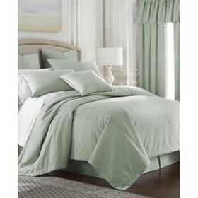 Colcha Linens 685693919978 Cambric Seafoam Green Queen Comforter 100% Cotton