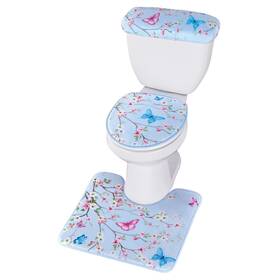 Cosp250527 Collections Etc Blossom Butterfly 3-piece Commode Set Cosp250527 Collections Etc Blossom Butterfly 3-piece Commode Set