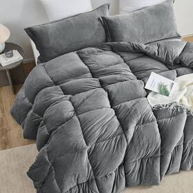 Coma Inducer 843249104654 Fatter Than Fat - Oversized Comforter Set Quiet Shade Gray