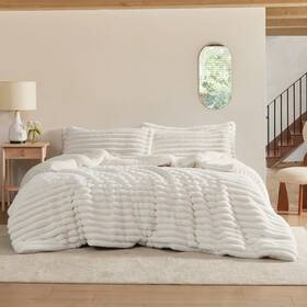 Coma Inducer 843249127639 Roll Cakes Chunky Bunny - Oversized Comforter Set Cream