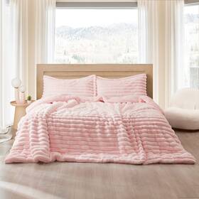 Coma Inducer 843249127677 Roll Cakes Chunky Bunny - Oversized Comforter Set Heavenly Pink