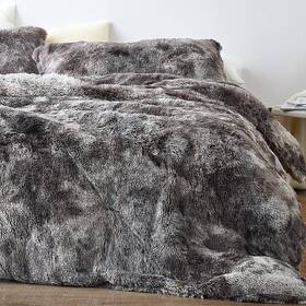 Coma Inducer 843249136259 Are You Kidding - Oversized Comforter Set Gray Tie-dye Queen