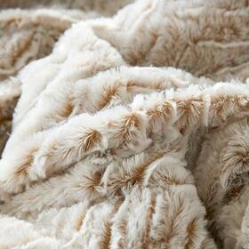 Coma Inducer 843249137010 Peak Of Cozy - Oversized Comforter Set Chevron Frosted Taupe Tw