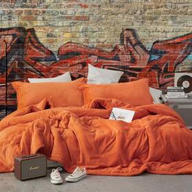 Coma Inducer 843249187152 Neon Nights - Oversized Comforter Set Orange