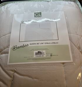Comfort Lab 748279201666 New By Amy Miller Queen Size Quilted Bamboo Comforter 86ftft X