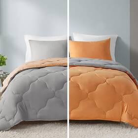Comfort Spaces 022164329292 King Comforter Set Chic Reversible Quatrefoil Quilting Comforters All