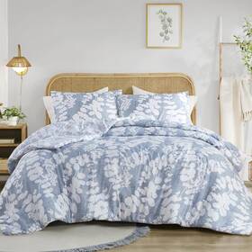 Comfort Spaces 022164335484 Queen Comforter Set Breathable Microfiber Sets Reversible Floral