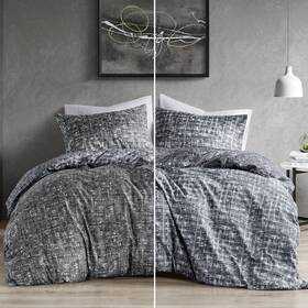 Comfort Spaces 022164335699 Queen Comforter Set - Grey Bedding For All Season Ultra Soft 3 Pieces Revers