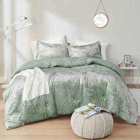 Comfort Spaces 022164395990 Luxe King Comforter Set Velvet Comforters For Size Bed Microfiber Rever