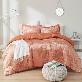 Comfort Spaces 022164396041 Luxe Queen Comforter Set Velvet Comforters For Size Bed Microfiber Rev