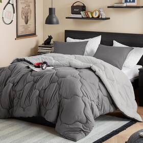 Comfort Spaces 022164505504 Comforter Set Vibrant Reversible Comforters Queen Size Quilted Bedding A