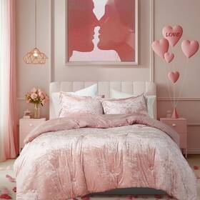Comfort Spaces 086569604941 Juliette Luxe Comforter Set Velvet Lush With Soft Brushed Microfiber Reverse