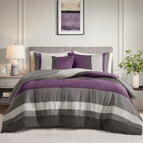 B0dj2mk48x Comfort Spaces Twin Comforter Set 2 Piece Luxe Microsuede Pieced Design Color