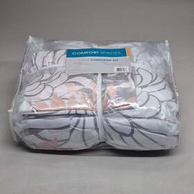 Cs10-1509 Comfort Spaces Enya 5 Piece Comforter Set Queen Blush/grey Cs10-1509 Comfort Spaces Enya 5 Piece Comforter Set Queen Blush/grey