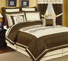 K860c Comforter 8pc Set Queen Beige Bedroom Bed---bag Choco Pv. Polyester