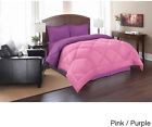 Comforter Comfort All-season Reversible Set Alternative Microfiber Hypoallergenic King Pink Purple 790914118457