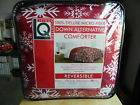 Comforter Flakes Snow Red Alternative Reversible King Solid