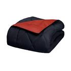 Comforter Set King Hypoallergenic Polyester In Black Burgundy 3-piece