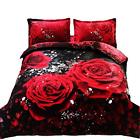 Comin18ju001141 Suncloris Big Red Rose Queen Size Bedding Sheet Sets Cover