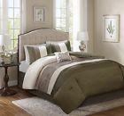 Comin18ju067984 Comfort Spaces Windsor Comforter Set Piece Khaki Brown Ivory Pintuck