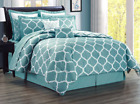 Comin18ju077542 Grand Linen Oversize Lattice Quatrefoil Designer Comforter Set 730699515560