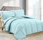 Comin18ju081498 Clara Clark Twin Comforter Reversible Duvet Insert Aqua 606719392155