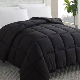 Cosybay 445011318332 Down Alternative Comforter Black Cal-king - All Season Soft Quilted C