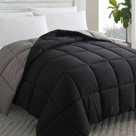 Cosybay 747130486914 Down Alternative Comforter Black/grey Full - All