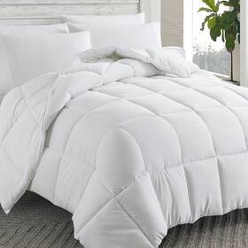 Cosybay 791280175938 Down Alternative Comforter White Queen - All Season Soft Quilted Q