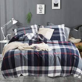 B0c88g9nts Cottonight Navy Plaid Comforter Set Full Dark Blue Bedding