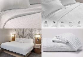 B00huxbb80 Courtyard By Marriott Textured Coverlet Lightweight King White