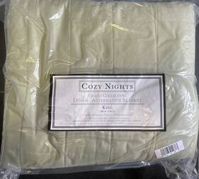 Cozy Nights 004065949373 Grand Collection Down Alternative Blanket King Sage Green 108 Inch X90