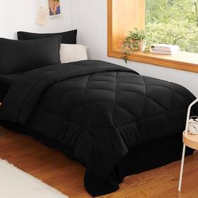 B0bnq2gnp1 Cozylux Twin Xl Comforter Set Black - 5 Piece Dorm Bedding With Sheets And Pillowcas