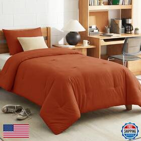 B0cgzz691x Cozylux Twin Comforter Set Terracotta 2 Pieces Extra Long Solid Breathable