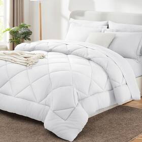 Clus20g10w1ki Cozylux King Size Comforter Set - 7 Piece Bed In A Bag All Season Bedding Down Alte