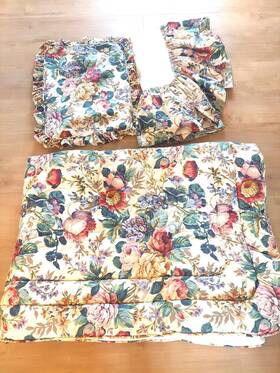 Croscill 083013006894 Cabbage Rose Twin Bed Comforter Set W Skirt Pillow Sham Cottage