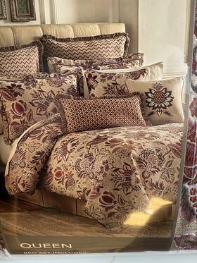 Croscill 083013172872 Home Lauren Queen Size Bed Comforter Set Floral 2 Shams Bedskirt