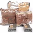 Croscill Arizona Queen Comforter Set 8p Southwestern Aztec Gold Teal Red Cotton 083013279854