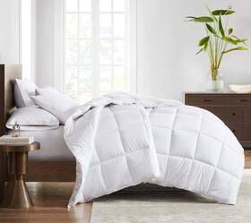 Cc10-0017 Croscill Signature Dobby Cotton White Full/queen Down Alternative Comforter