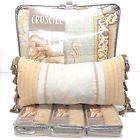 Croscill Lorraine King Comforter Set 8p Nwt Floral Gold Victorian Pillow Cotton 083013338377