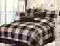 Cs-272 Wl Queen Size Bed In A Bag 7pcs Micro Fur Comforter Bedding Ensemble Set-checkered