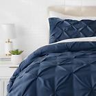 Cs1-nab-tw Amazonbasics Pinch Pleat Comforter Set Twin Navy Blue 192233017389