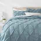 Cs1-spb-k Basics Comforter Sets Pinch Pleat King Spa Blue