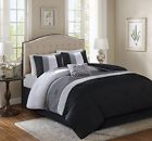 Cs10-0033 Comfort Spaces Windsor Comforter Piece Black Grey Light 0675716894870