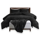 Cs10-0998 Comfort Spaces Odessa Comforter Set Long Fur Throw 086569095077
